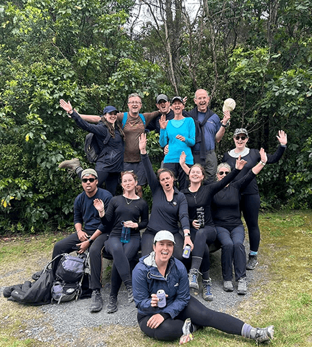 Group of squirrel team who hiked the Tongariro Crossing