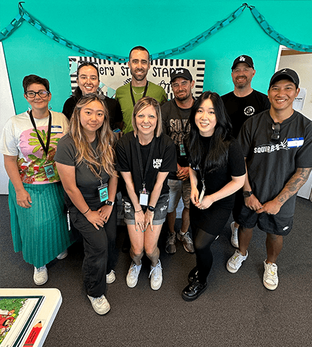 Squirrel team members volunteering