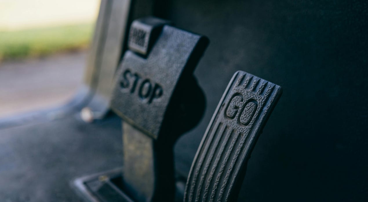 Accelerator and brake of a vehicle