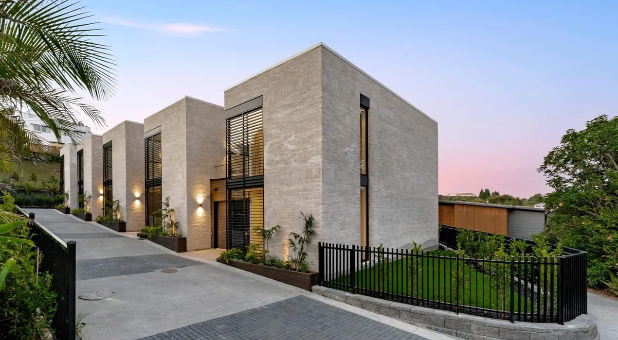 Exterior shot of the Arahia development in Northcote, Auckland